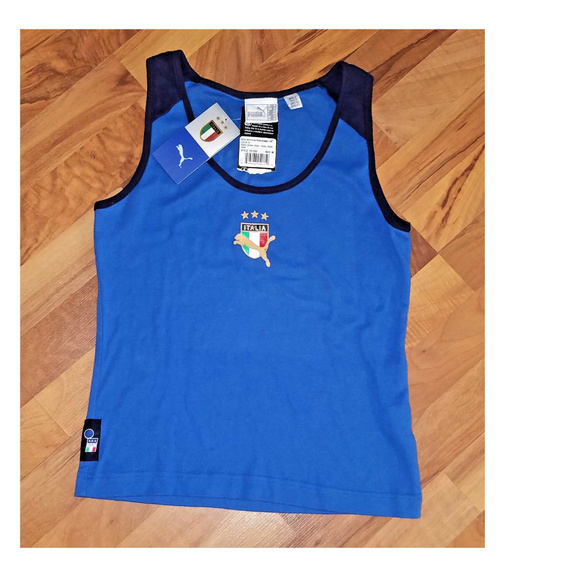 Puma Tops - Flag Soccer Team Italy Italia Tank Top AB675
